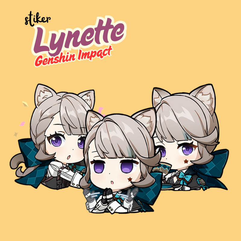 สติ๊กเกอร์ Genshin Impact Lynette | สติ๊กเกอร์ Lynette Merch Genshin Impact ไวนิลกันน้ํา