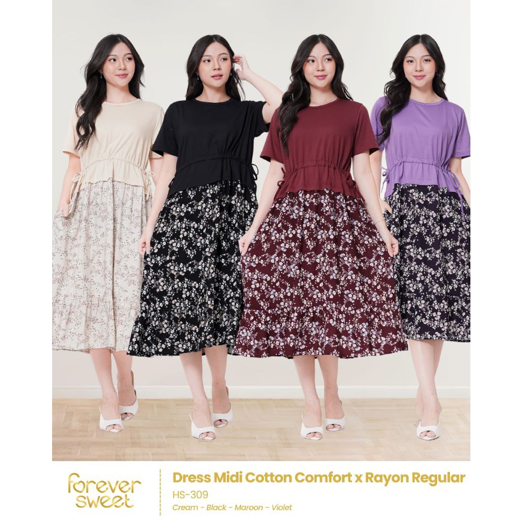 Daster Long Dress FOREVER Sweet Concept ขนาดปกติ MP 501, MP 033 - 1, MP 061, MP 299 CR, MPM 468 CR, 