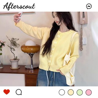 AS - Cardigan Wol Rajut Korean Style Pita Imut Ribbon Girly Coquette