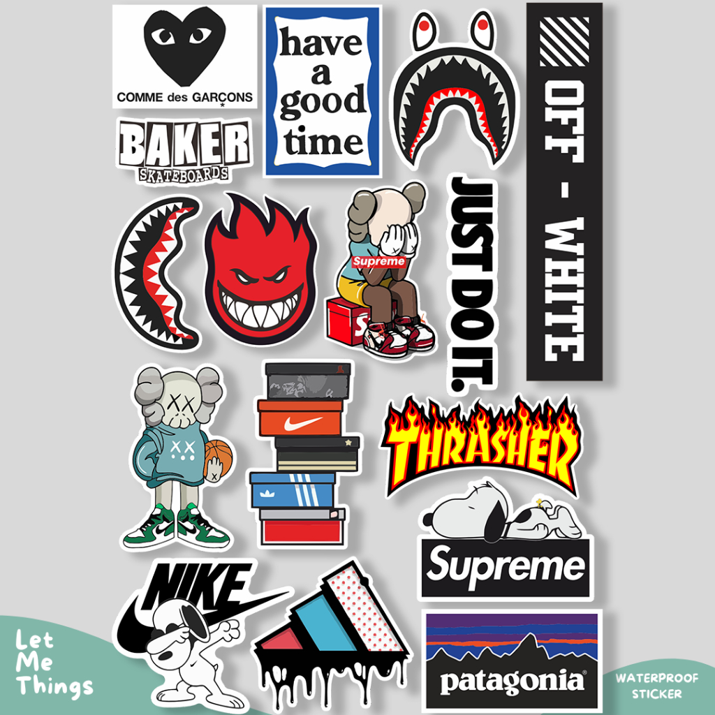 Aesthetic Hypebeast Nike Patagonia Bape Sticker / สติ๊กเกอร์ Nike