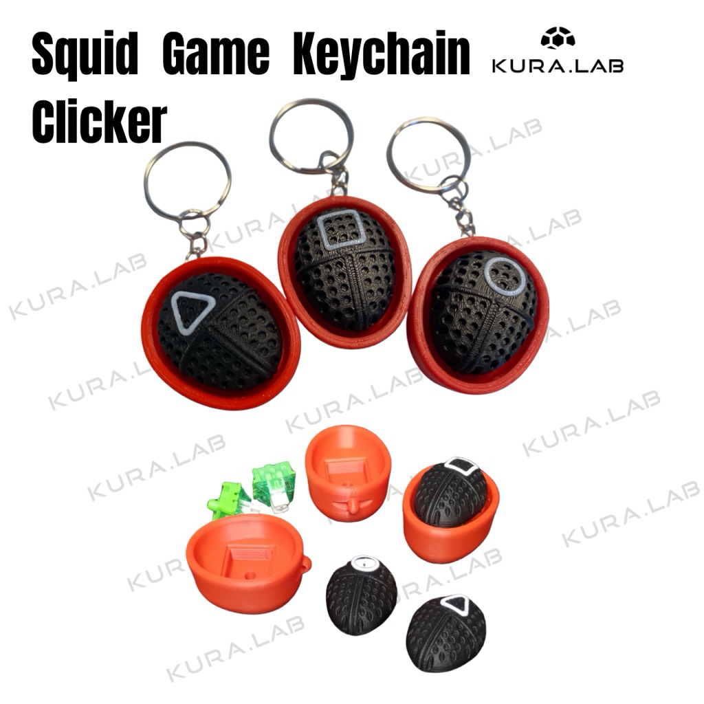 GUNDAN Squid Game Keychain Clicker – พวงกุญแจที่ไม่ซ้ํากันพร้อมตัวละคร Guardian - [KURA.LAB]