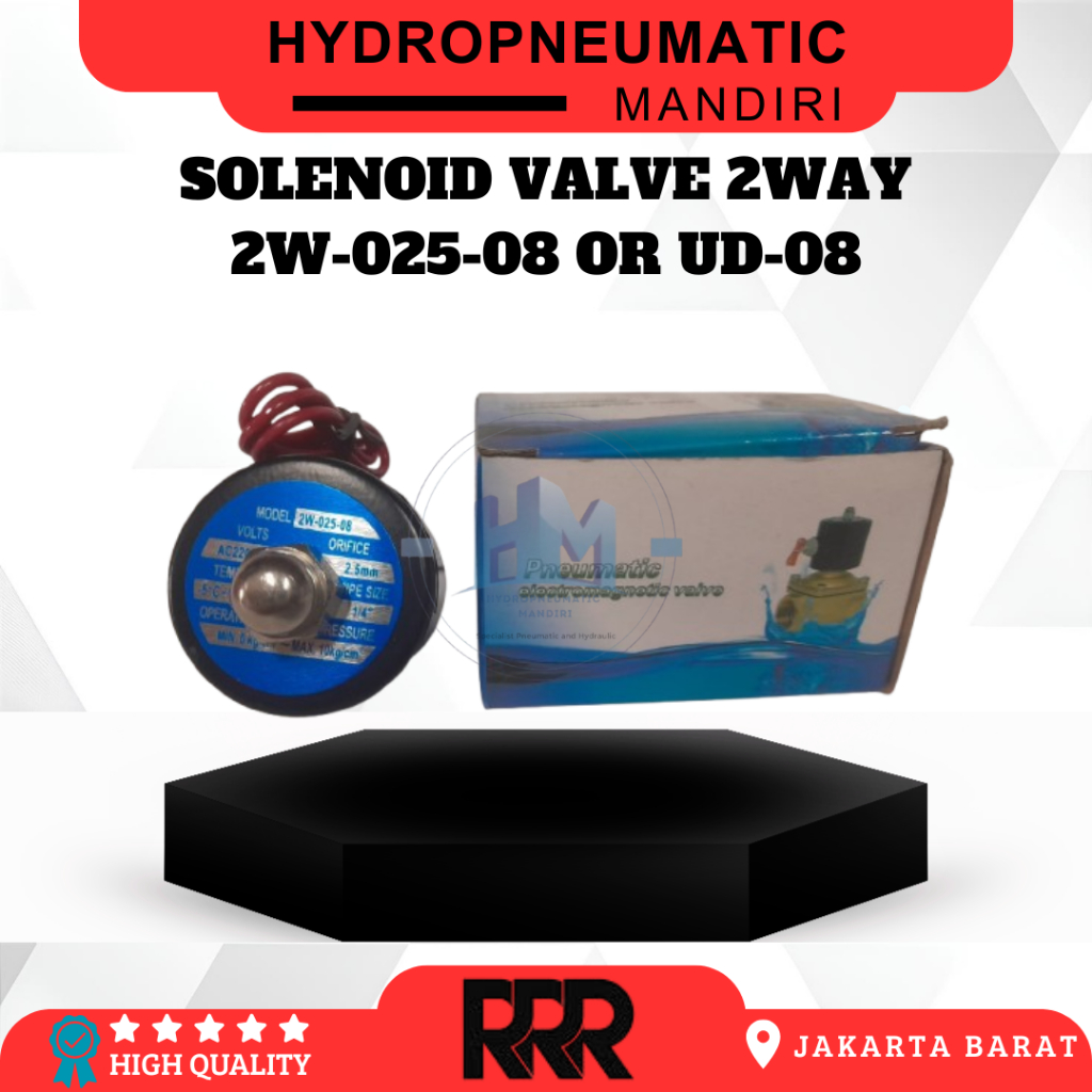 RRR โซลินอยด์วาล์ว 2Way 2W-025-08 / UD-08 เกลียว 1/4"