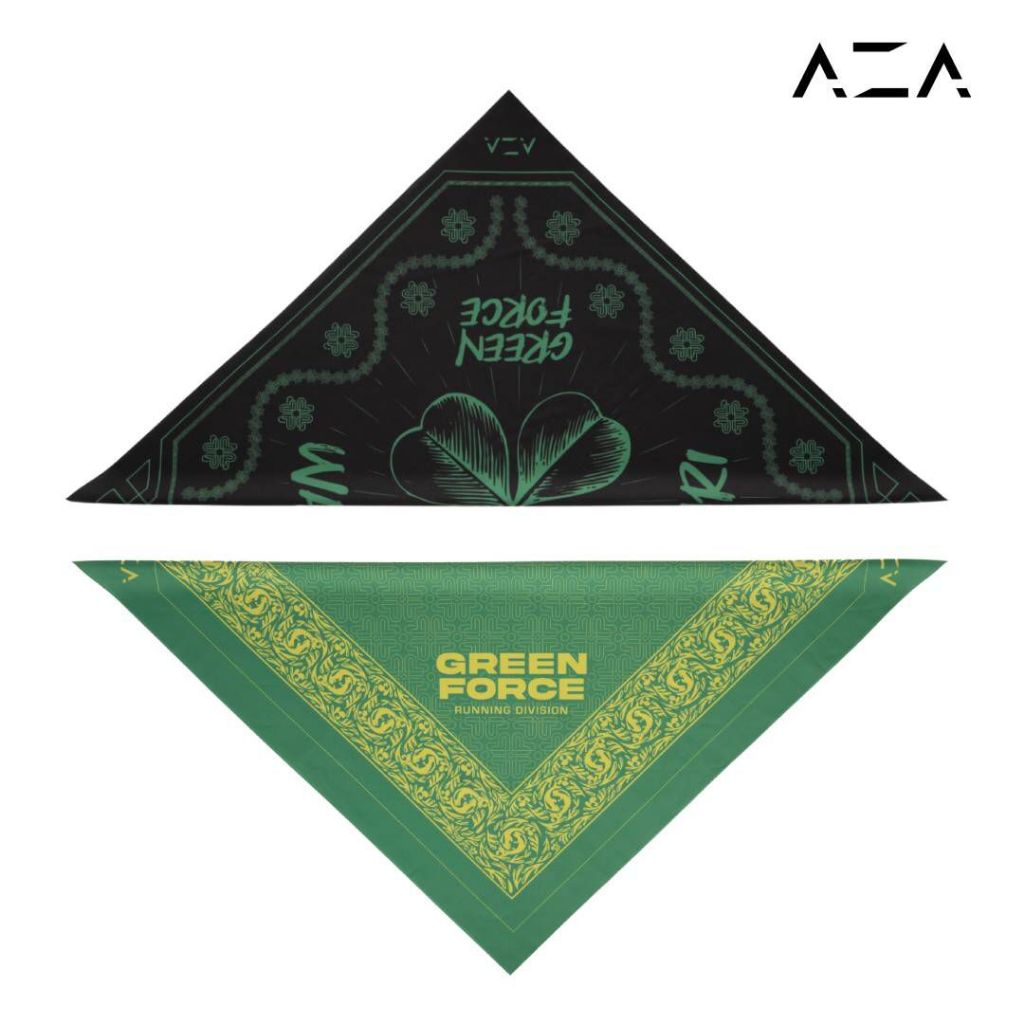 AZA x GFR Running Bandana - Slayer Printing Green Force Running Division