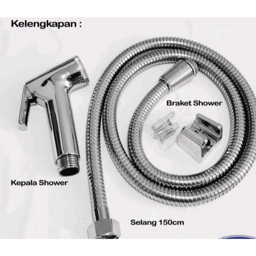 BM-310 Jet Shower Toilet Bidet WC สเปรย์นั่ง ชุด 3 ท่อแบบยืดหยุ่น