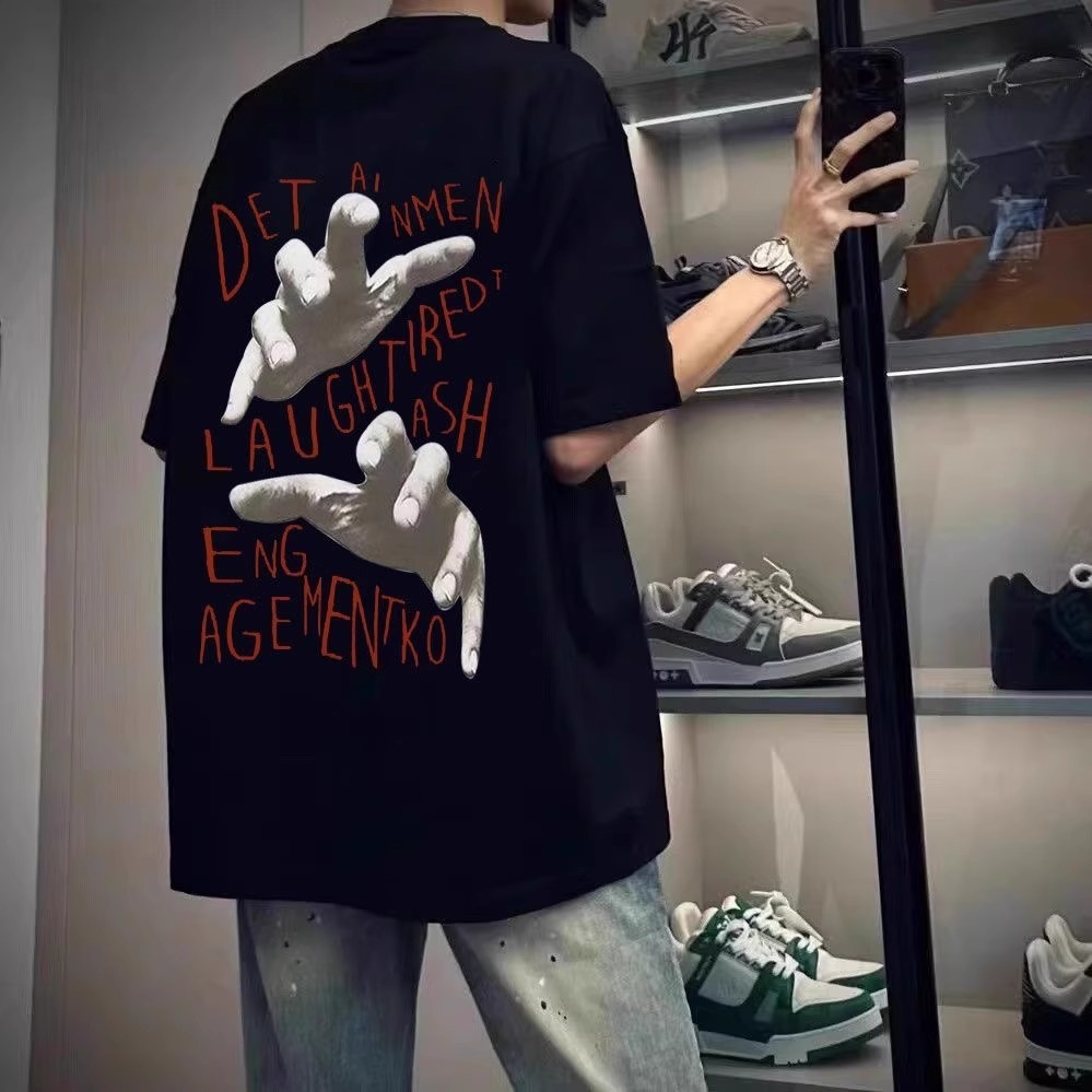 KATUN Street Style T-Shirt with Modern Alphabet Motif Cotton 100% - Urban Writing!