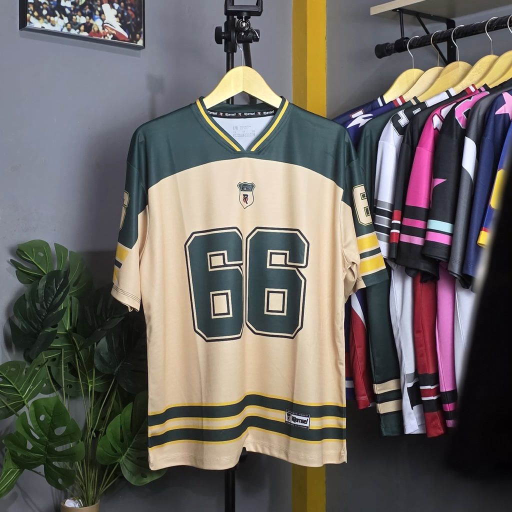 HIJAU Jersey Number Series / 66 / Casual / Streetwear / Vintage / Retro / Rugby / Hockey / Oversize 