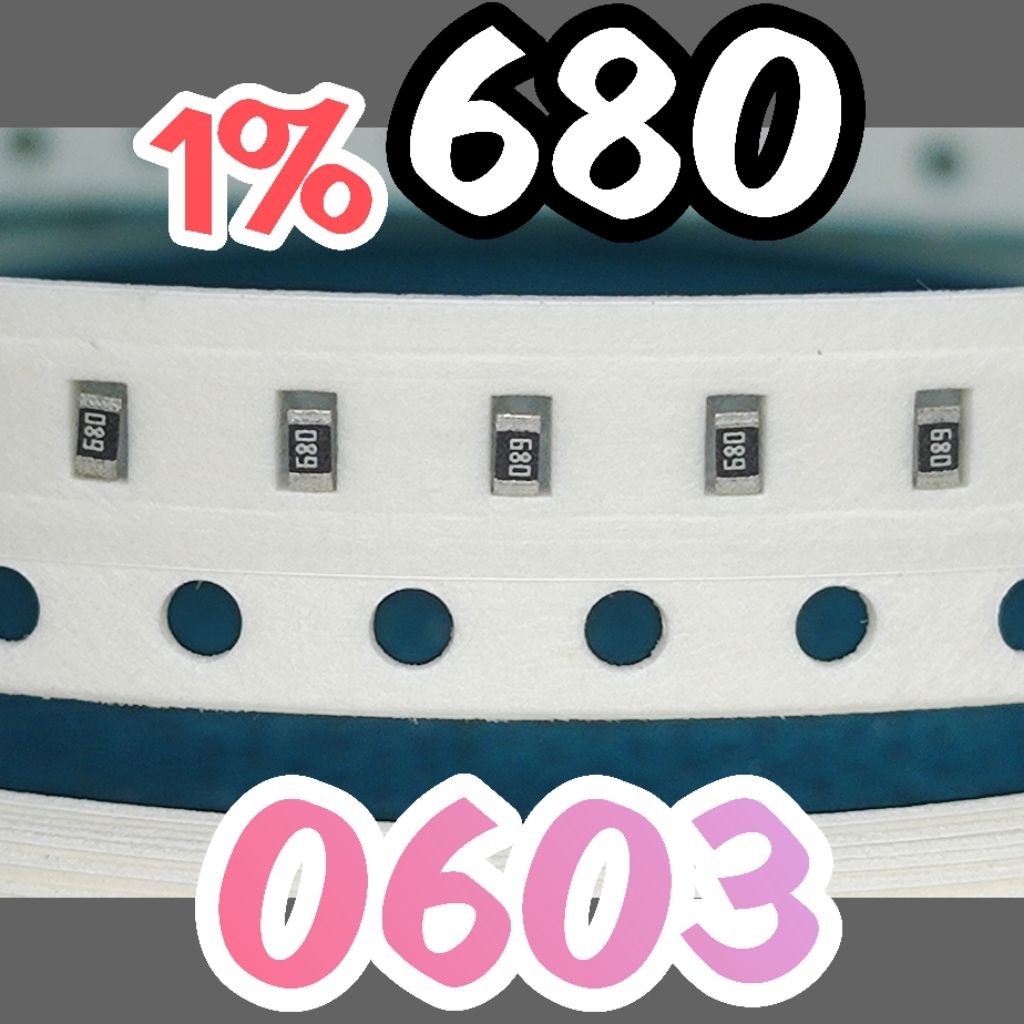 10 ชิ้น ตัวต้านทานชิป smd 68R0 680 1% ขนาด 1608 0603 68ohm 68 โอห์ม
