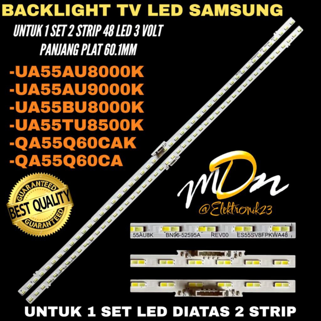 SAMSUNG 55 INCH LED TV BACKLIGHT UA-55AU8000K- UA-55AU9000K- UA-55BU8000K- UA-55TU8500- -Q60CAK- QA-