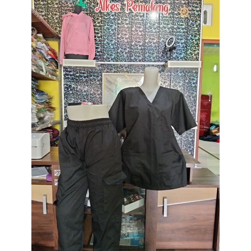 TRIMEDIS Scrubs / เสื้อ OK / เสื้อ OK แขนสั้น ชุดกางเกงคาร์โก้สปอร์ต 2025 สําหรับผู้ชายและผู้หญิง