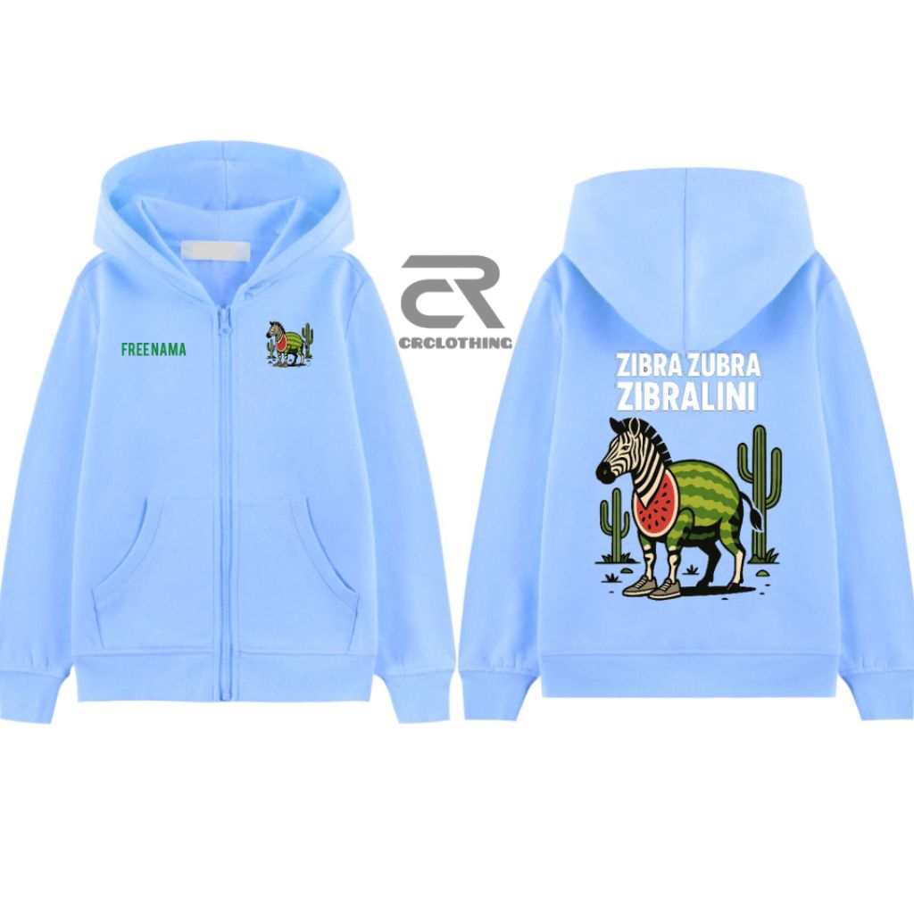 ZIBRA ZUBRA ZIBRALINI CHILDRENS ZIPPER HOODIE, CHILDRENS ZIPPER JACKET, BOYS AND GIRLS JACKET
