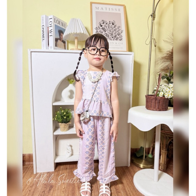 ALS ~ HANA One Set for Girls Age 0-8 Years Rayon Premium