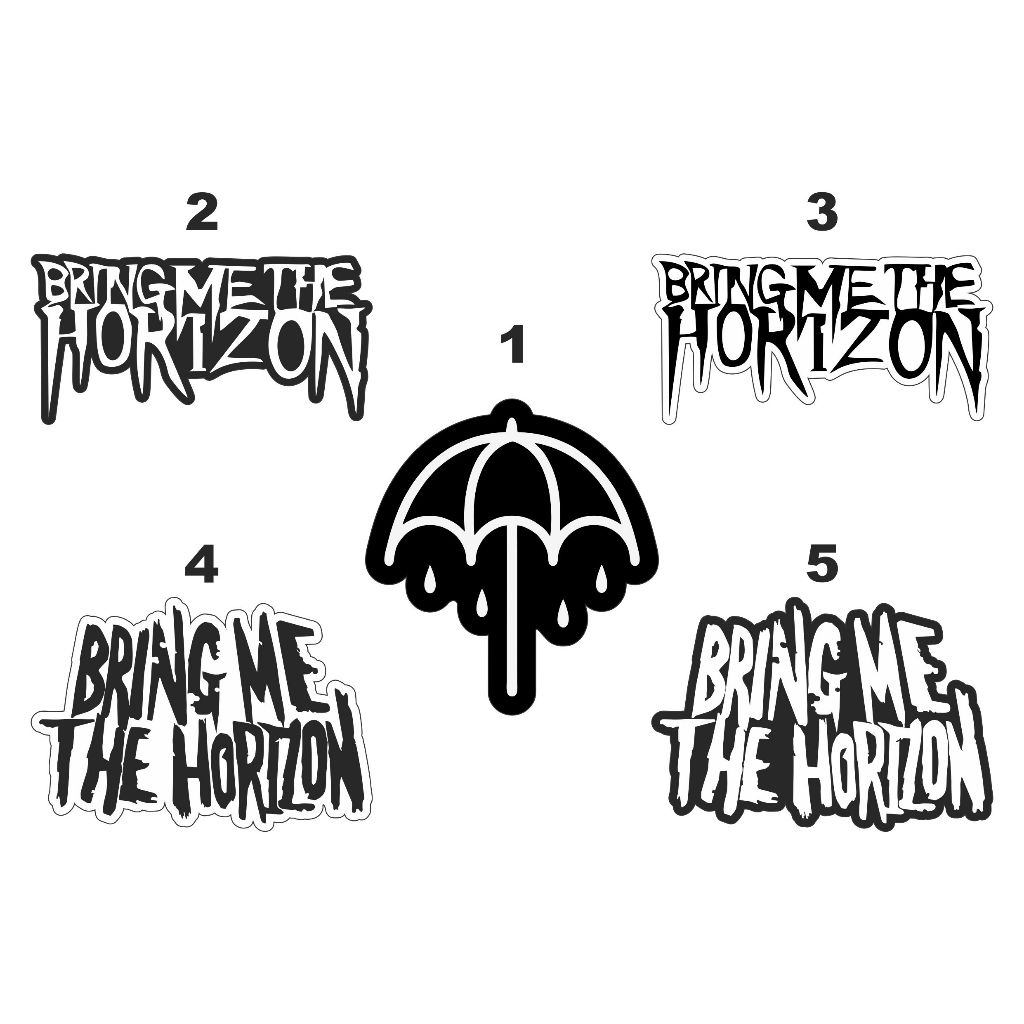 BMTH BAND STICKER, MCR, A7X - AESTHETIC STICKER, LAPTOP, TUMBLER, CASE, HELMET, SUITCASE - VYNIL STI