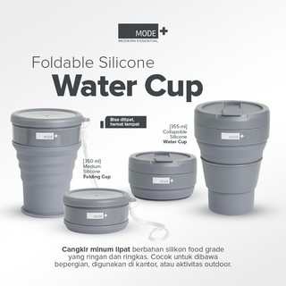 MODE+ Gelas Silikon Lipat Cangkir Kopi Portable / Silicone Foldable Cup 350ml & 355ml // MKSB01012