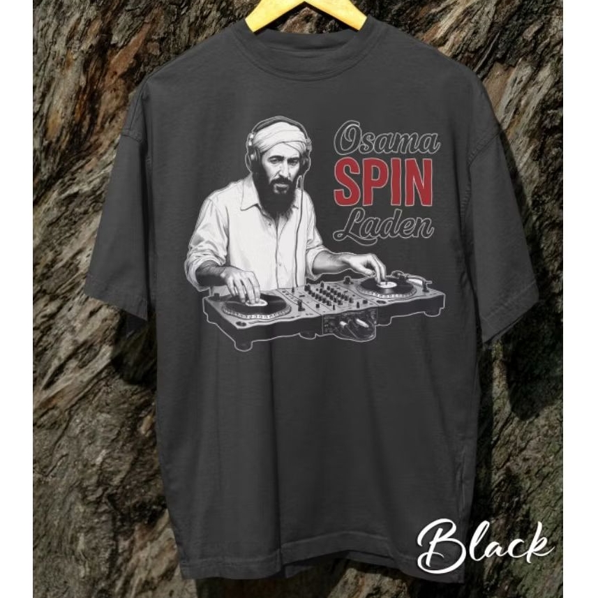 Osama Spin Laden Meme Art เสื้อยืด/เสื้อยืดเพลง Osama Spin Laden Meme Unisex