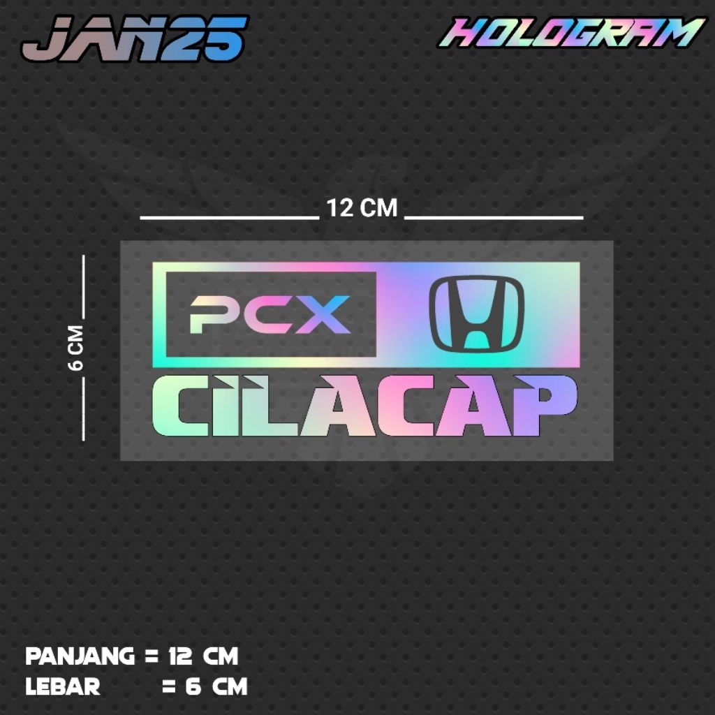 สติ๊กเกอร์ตัด PCX CILACAP / JAN25 JTG