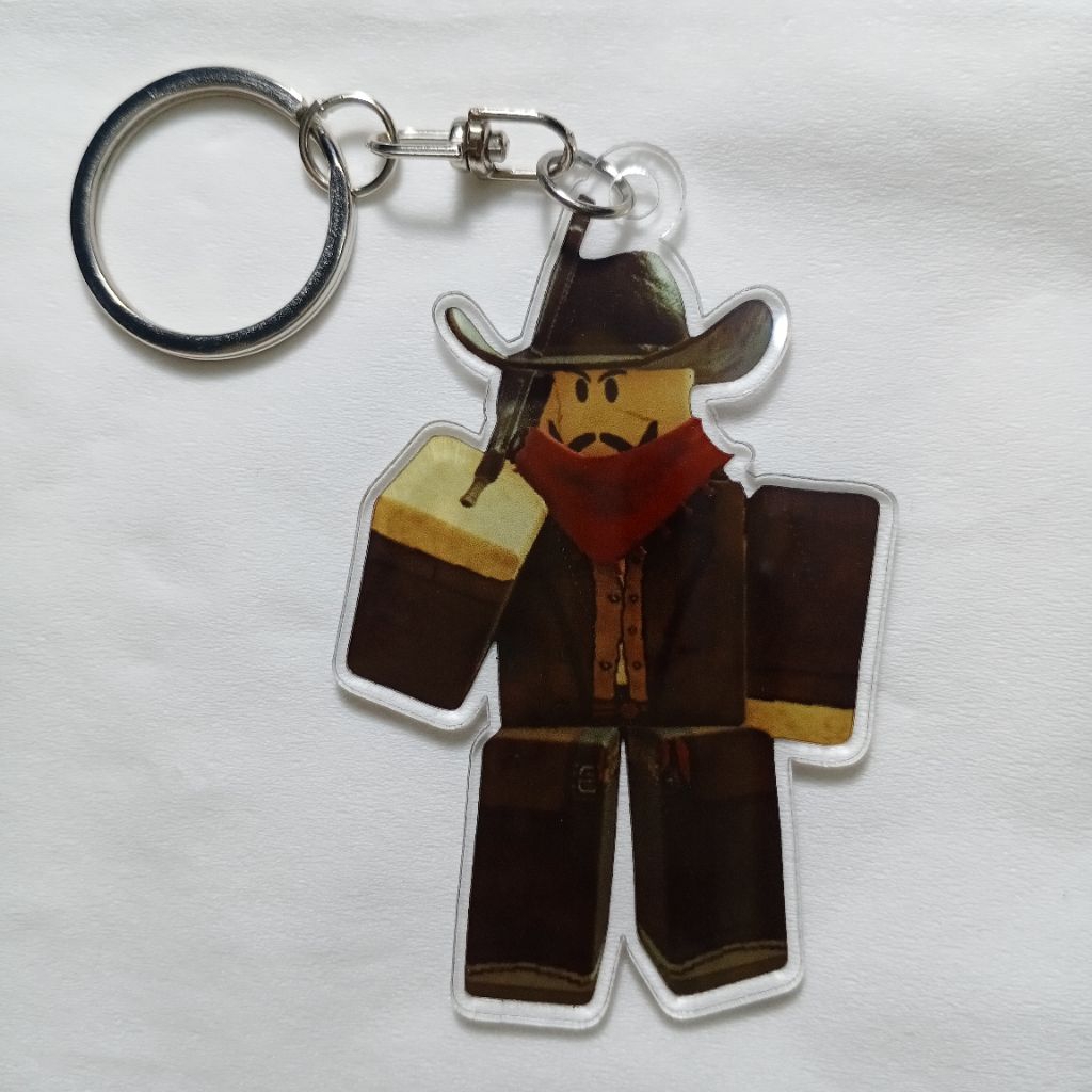 GANTUNGAN Ganci OUTLAWS ผ้าพันคอสีแดง Dead Rails / พวงกุญแจ Outlaws Dead Rails พวงกุญแจ