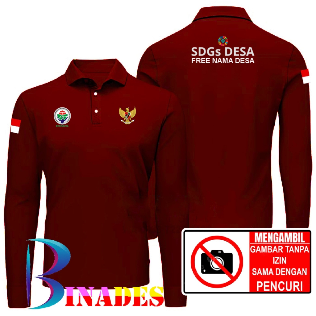 ขาย เสื้อยืดคอปก เสื้อยืดคอปก SDGs - ฟรี VILLAGE NAME Wangky BINADES เสื้อยืด