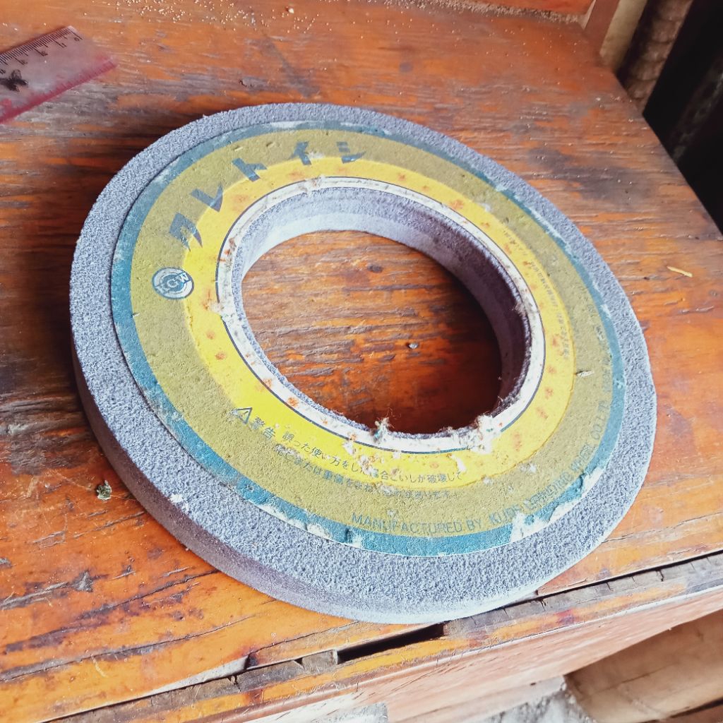 หินลับคอรันดัมทั้งหมด 2 ตะแกรง 100 & 250 ขนาด T1,8 x W5 x OD20cm