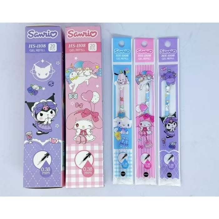 AS888 - ไส้ปากกาเจล / ไส้ปากกาเจล 0.38 มม. เนื้อหาสีดํา 20 ชิ้น