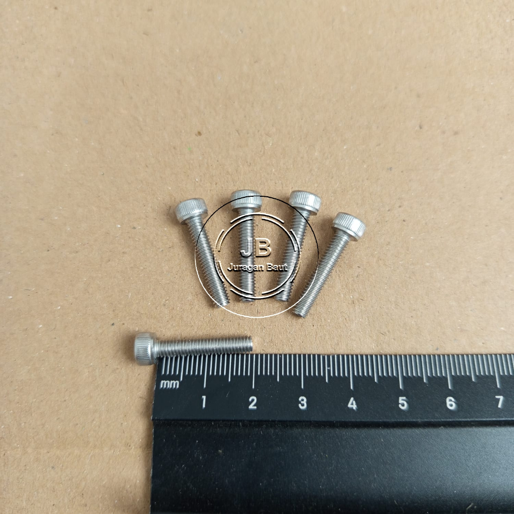 BOLT L M4 X 20 STAINLESS SS SUS 304 ANTI-RUST M4X20 LENGTH 2CM 2 CM KEY L 3 4X20 4 X 20 MM BAUD 7 SC