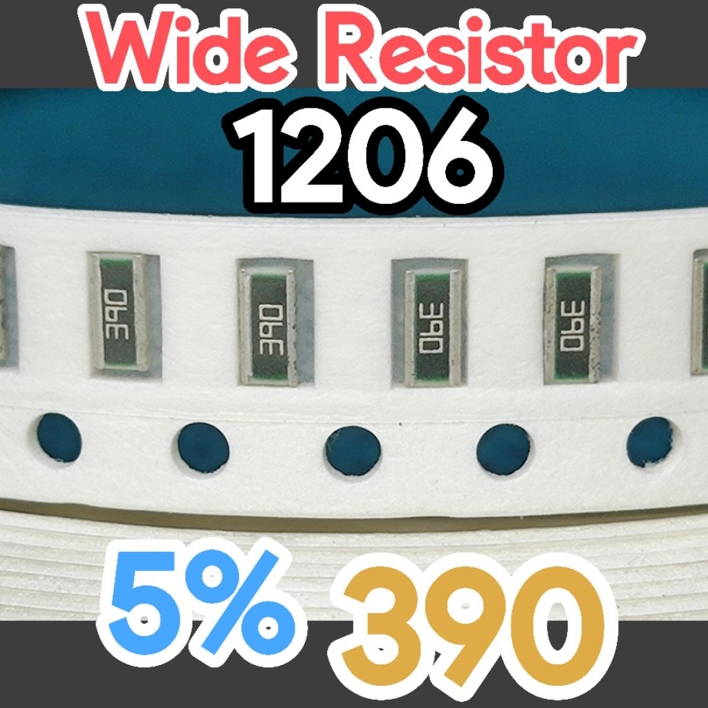 ชิปทนกว้าง 10 ชิ้น smd 390 39R 5% ขนาด 1206 3216 (WIDE) 39 โอห์ม 39ohm