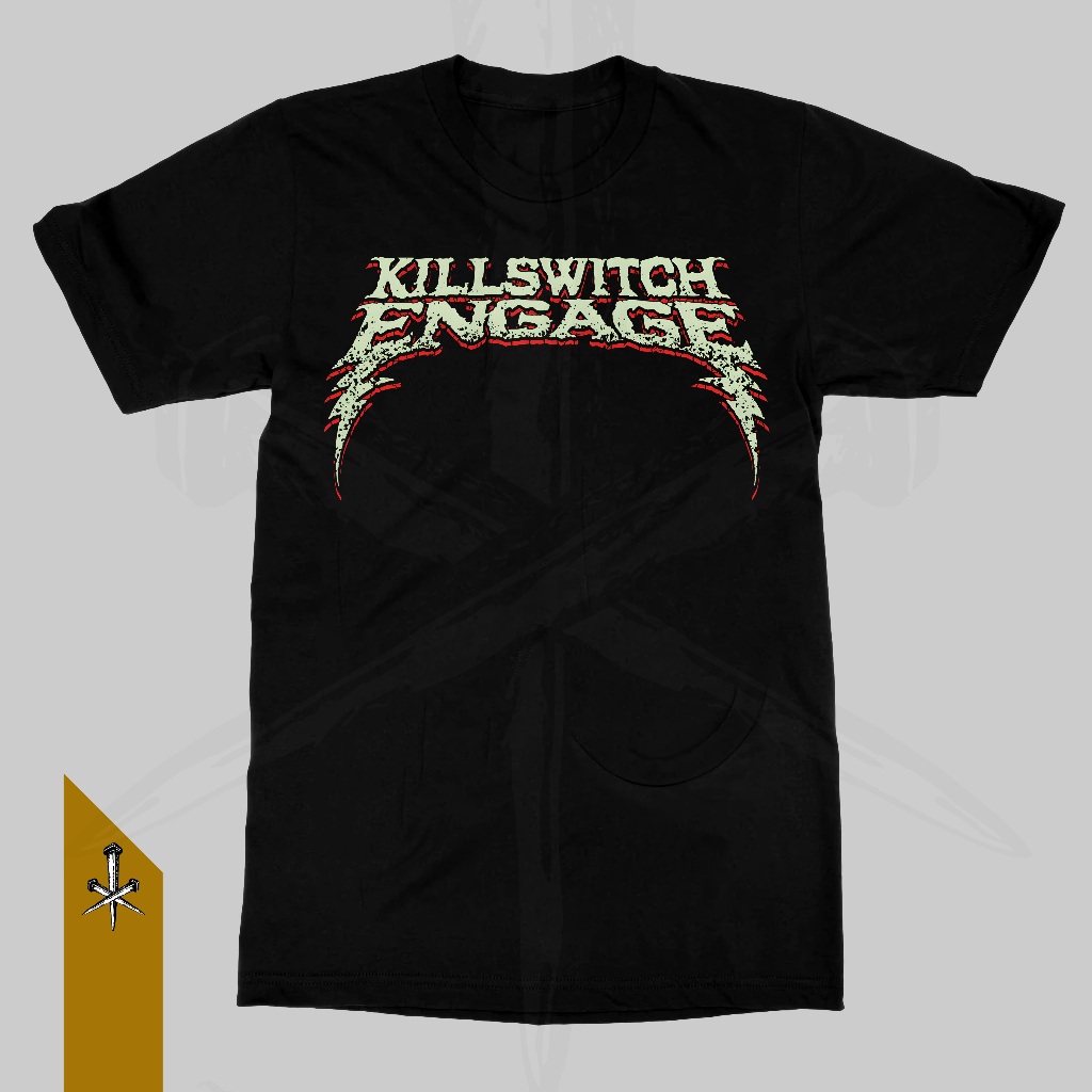 โลหะ Distro เสื้อยืดผู้ชายผู้หญิงปกติ Fit โลโก้ Band Killswitch Engage 100% Original Cotton COMBED 24s