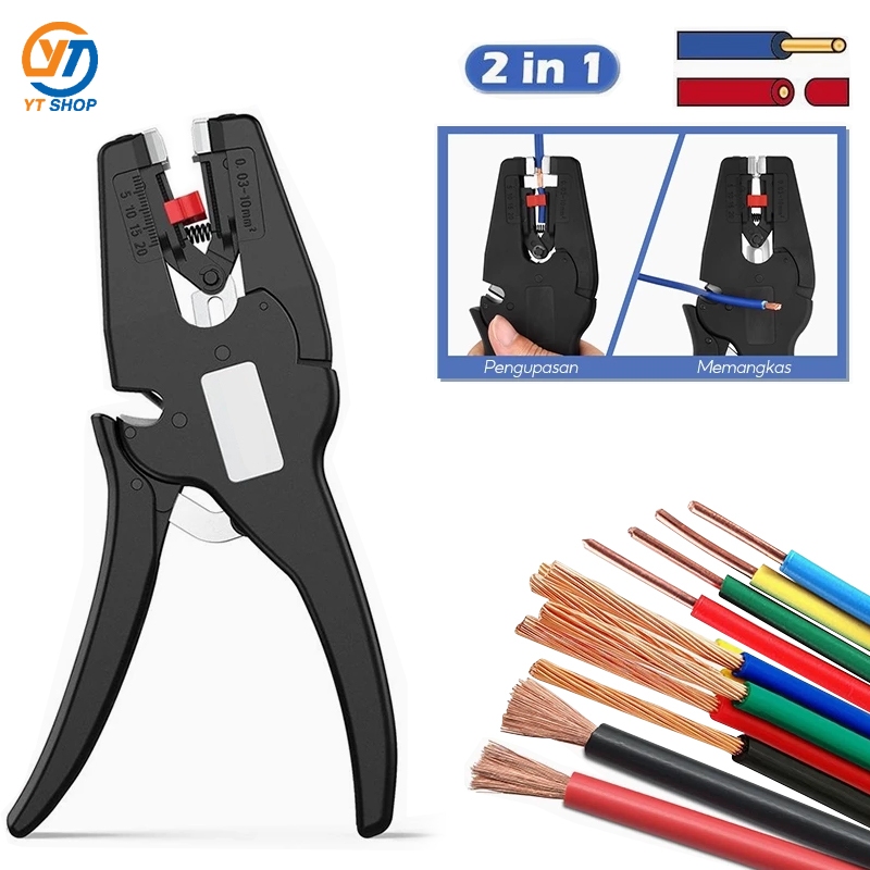 YT SHOP อัตโนมัติ Wire Dancer Cable Decrusting คีม Wire Stripper Crimping ขนาด: AWG 32-7 (0.25-0.75m