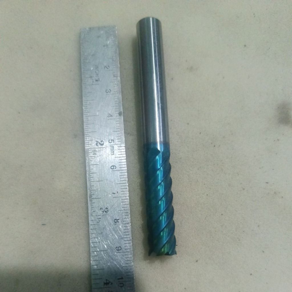 Endmill คาร์ไบด์ 10 มม. x 90 มม. 6flute hrc70 สําหรับวัสดุที่แข็งไว้