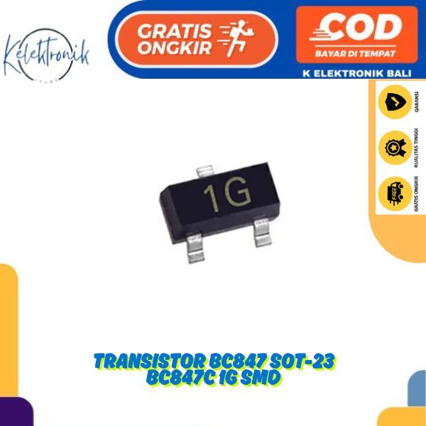 ทรานซิสเตอร์ BC847 SOT-23 BC847C 1G SOT23 BC847 SMD ORI BC847CLT1 1G