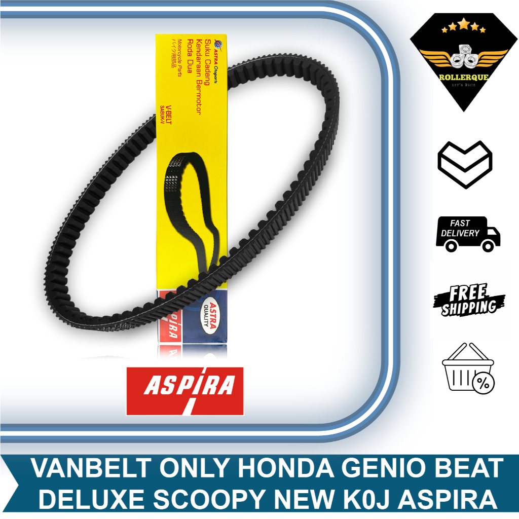 เข็มขัด Vanbelt V เข็มขัด Fanbelt V Genio Beat Deluxe Street Scoopy 2021 up ใหม่ K0J K2F K1A Aspira 