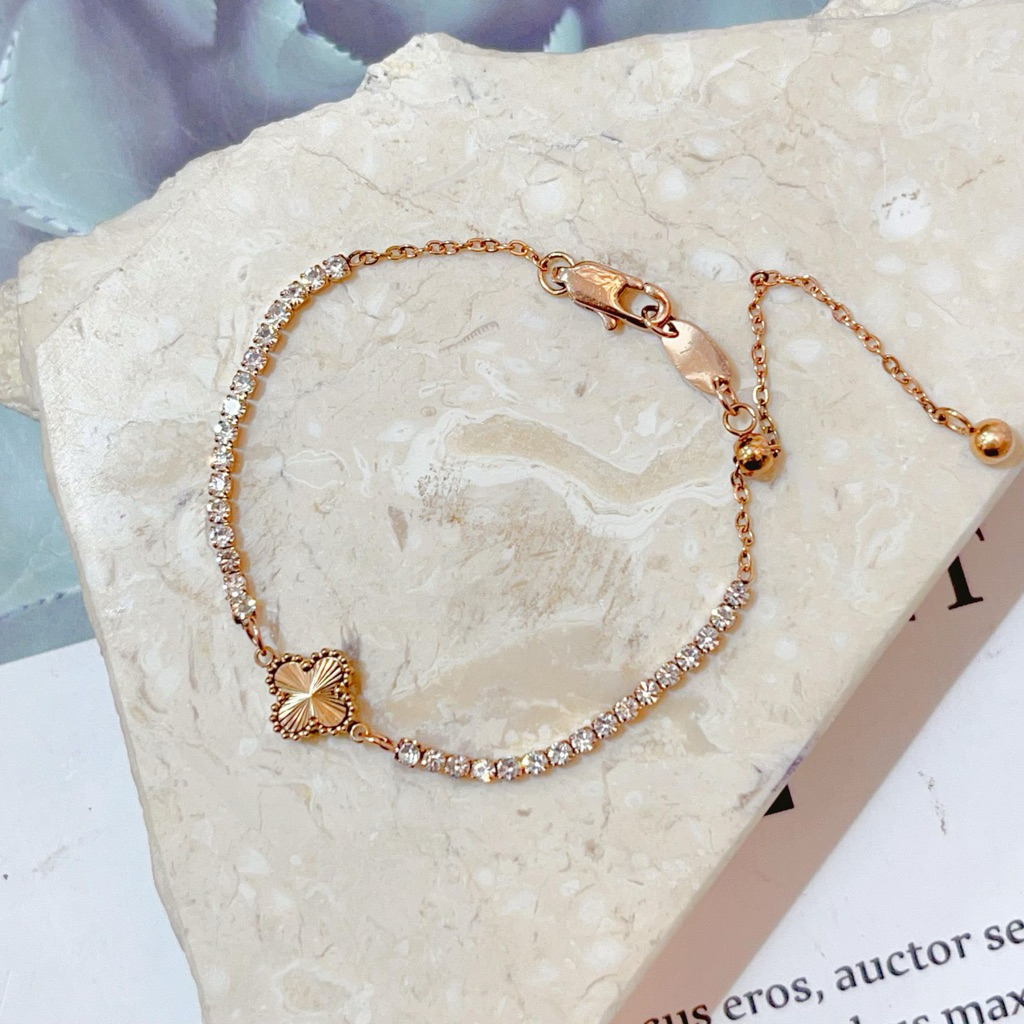 Clover Drawstring/สร้อยข้อมือโซ่แบบยืดหยุ่น GRT152LM-GRT158LA