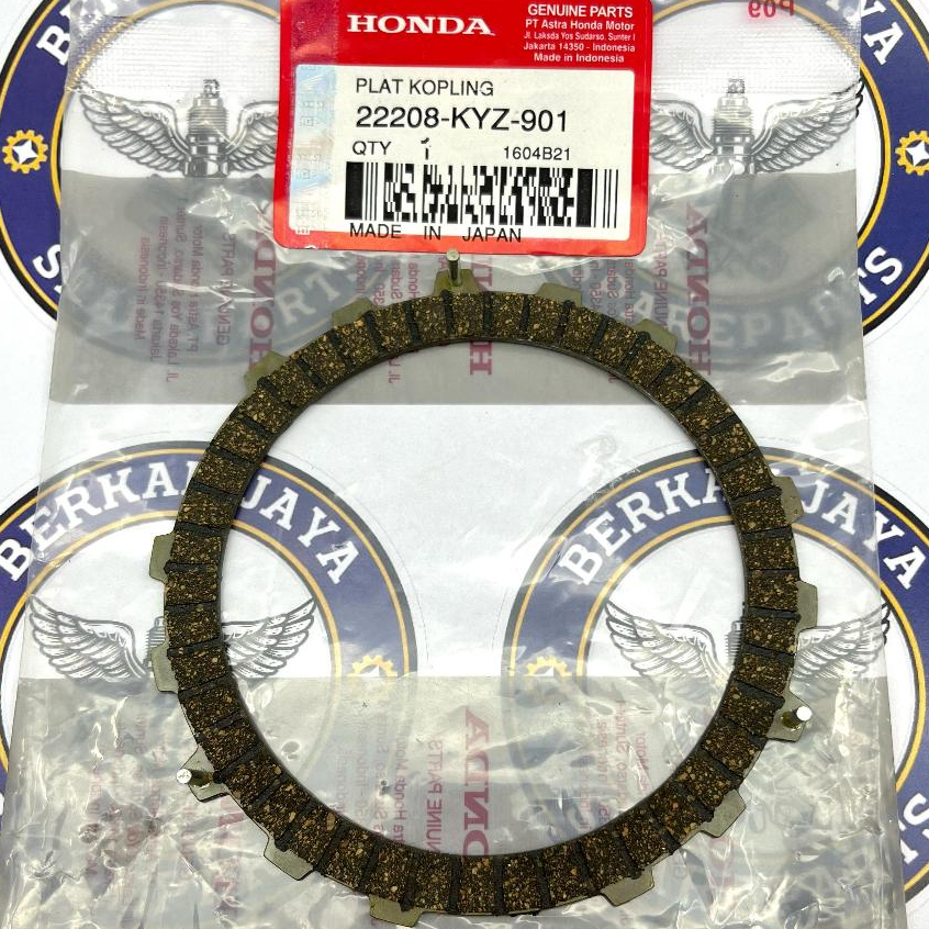 22208-KYZ-901 แผ่นคลัทช์ชุด 4 ชิ้น Supra X 125, Helm In New, Supra X 125 FI Original Japan