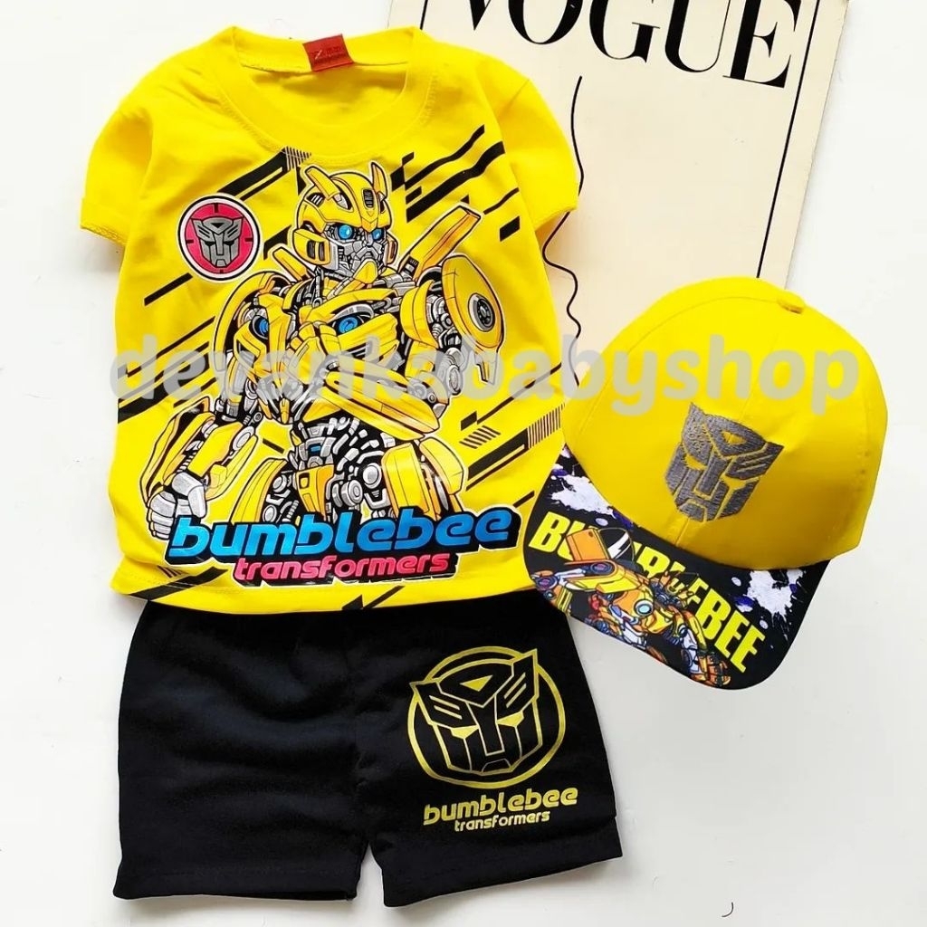 BUMBLEBEE BOYS CLOTHES NEW STYLE DAILY BOYS SUITS GOOD THICK MATRIAL WEAR HAT FOR AGES 1-10 ปี