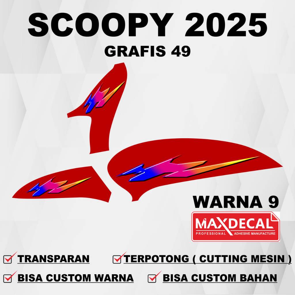 Scoopy fi new 2025 Sticker / Scoopy fi new 2025 Striping / Scoopy fi new 2025 Graphic Striping Decal