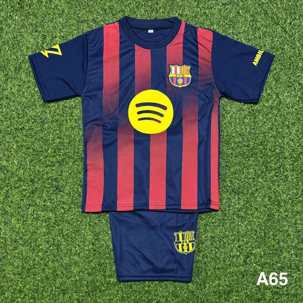 ชุดเสื้อฟุตบอลเด็ก FC.BARCELONA ใหม่ล่าสุด