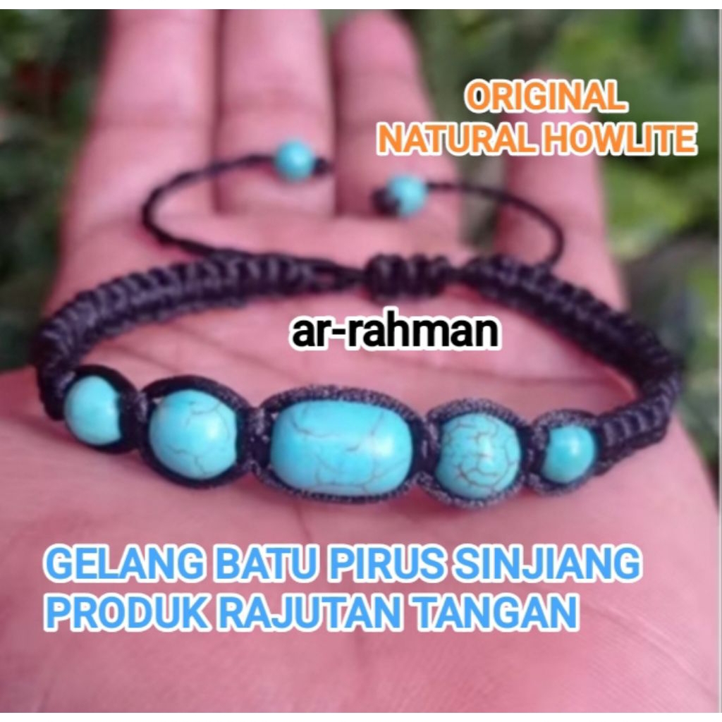 SINJIANG TURQUOISE STONE BRACELET ธรรมชาติดั้งเดิม 100% HOWLITE