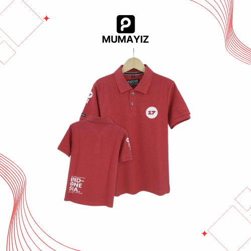 ร้าน AL-FAJR | MUMAYIZ เสื้อยืดคอปกอินประกาศอิสรภาพอินโดนีเซียสําหรับวัยรุ่นอายุ 4-15 ปี