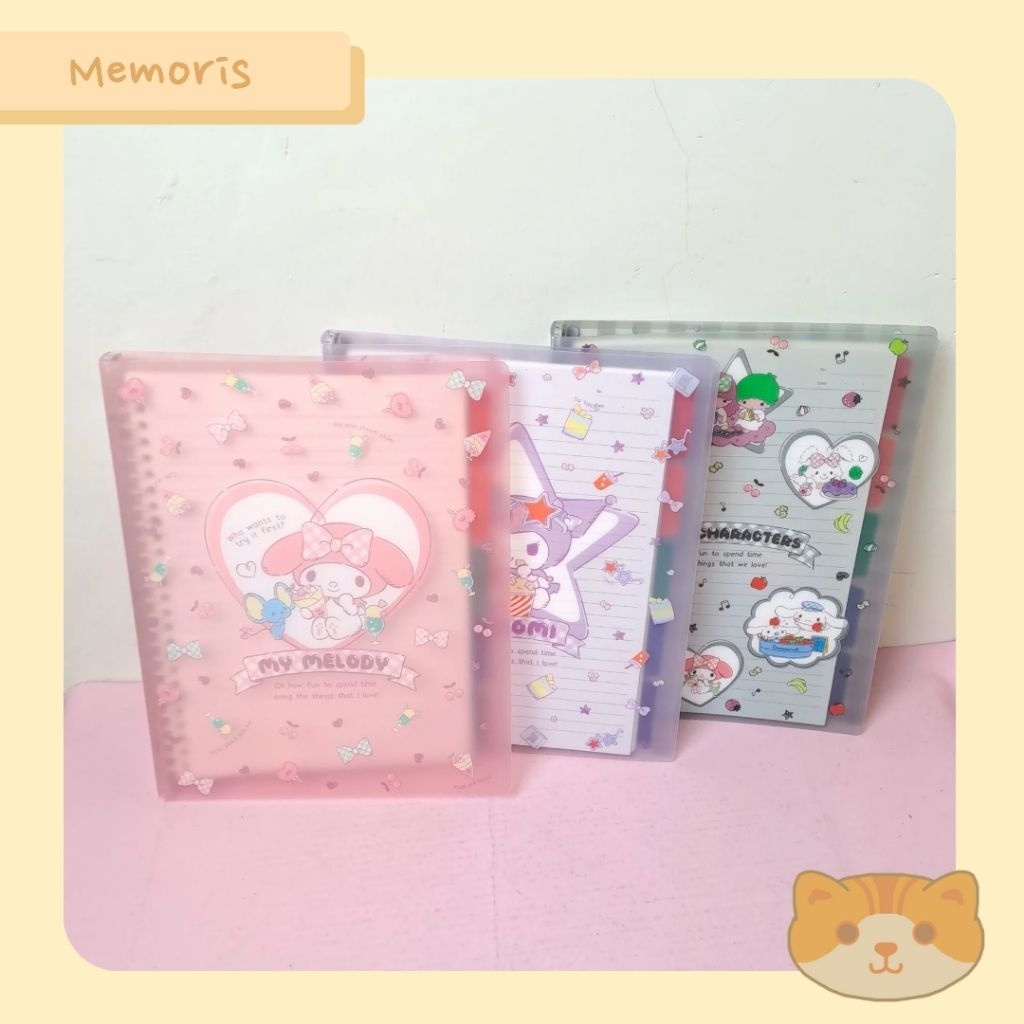 เครื่องผูกโน๊ตบุ๊ค B5 Melody Kuromi Cinnamoroll Twin Star Miffy Zootopia Maruko แฟนซี