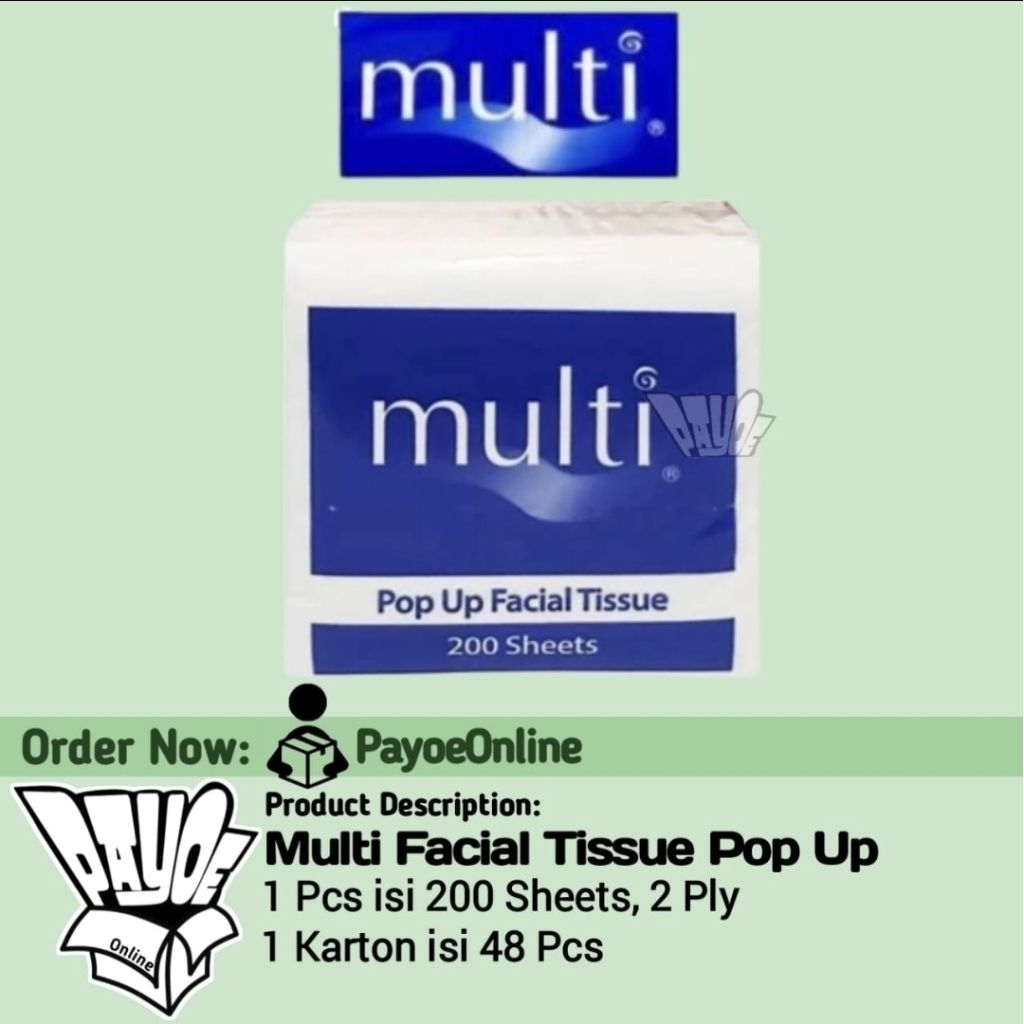 กล่องทิชชู่ / กระดาษทิชชู Pop up ยี่ห้อ Multi / Multi Pop up