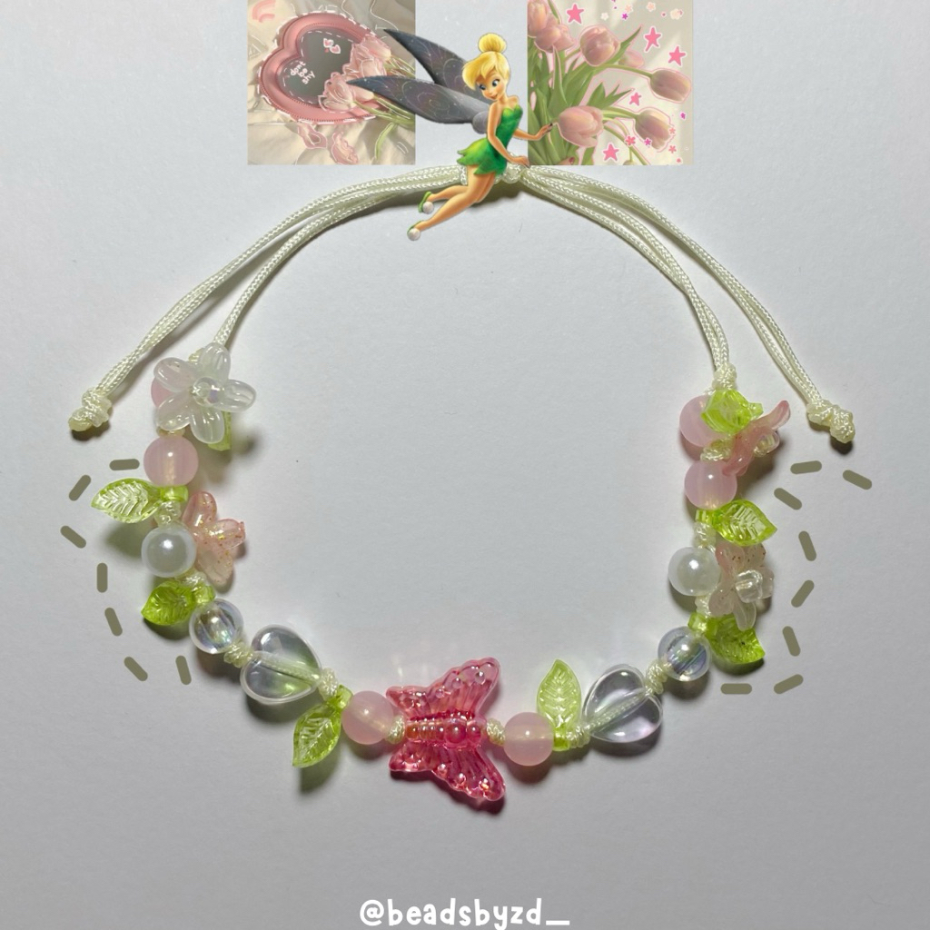 Aesthetic Fairy Bracelet/Aesthetic Coquette Fairy Theme Drawstring Bead Bracelet for Girls