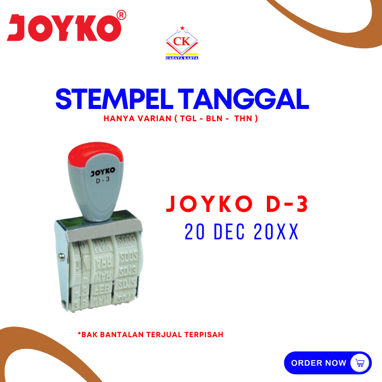 Joyko Date Stamp D-3 Day Month Date Stamp