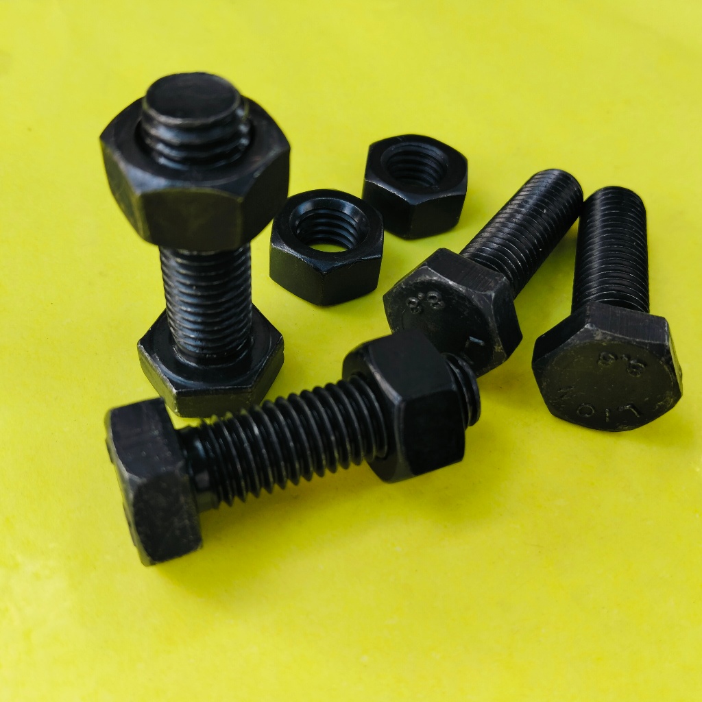 HTB 8.8 M8 X 40 STEEL BOLT / 13 KEY 13 FULL THREAD BOLT / FULL THREAD BOLT 13 / M8 X 40 BLACK STEEL 