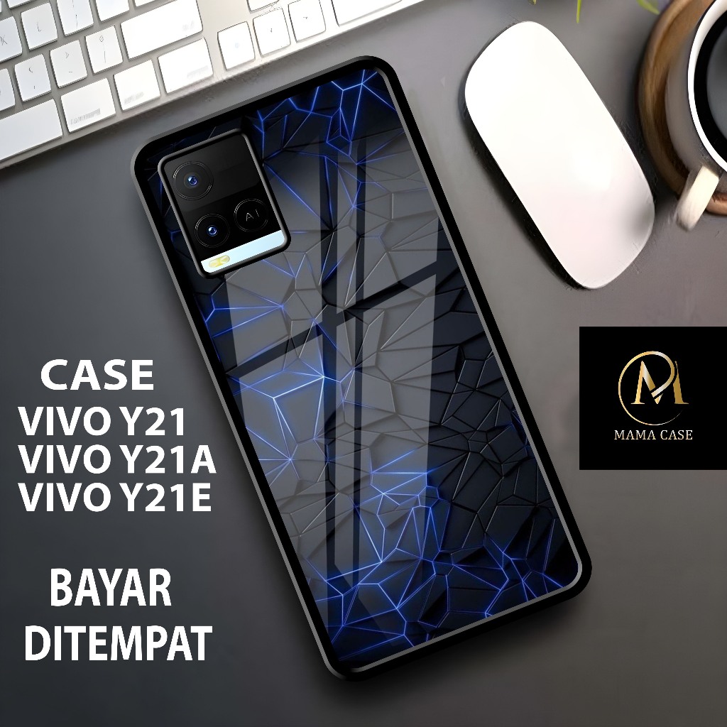 MA Case VIVO Y21 Y21A Y21E Y21S Case Hp Glossy Casing Hardcase Abstract Keren - Case Glossy 2D Shiny