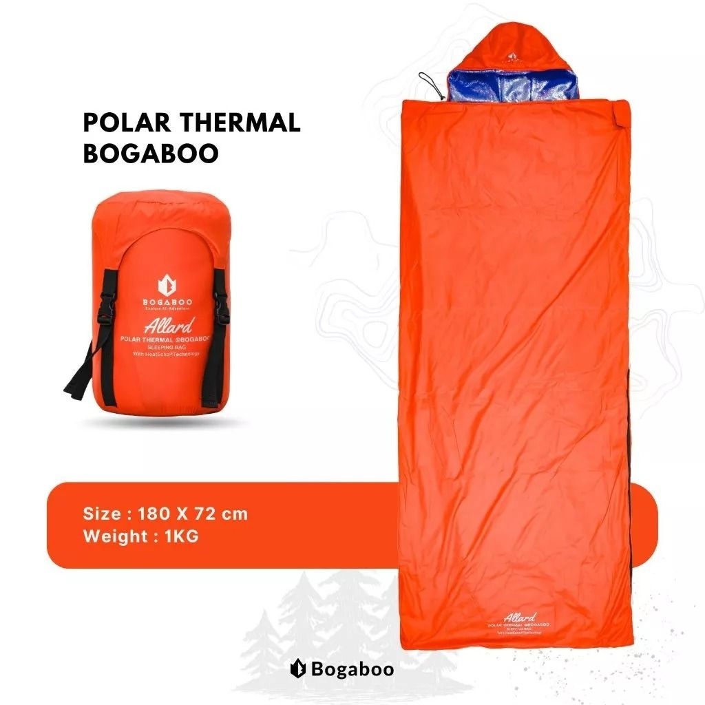 ถุงนอน BOGABOO ULTRALIGHT ผ้าห่มกันความร้อน Polar ALLARD series - ถุงนอน LINER