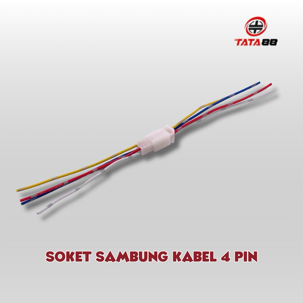 4 PIN SPOT CABLE SAMB SOCKET [RETAIL] - 4 PIN SPOT CABLE CONNECTION SOCKET / SOCKET + 4 สาย OPPONENT