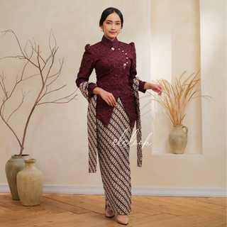 yasmina janggan set kebaya gadis kretek bahan furuko jaguard rok batik