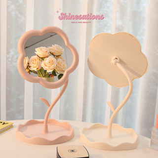 Cermin Bunga Makeup Rias Standing Mirror Kaca Estetik TL014