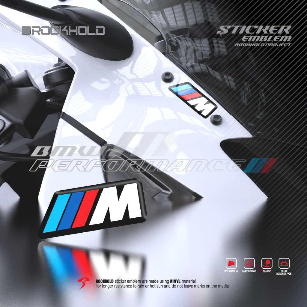 สติ๊กเกอร์สัญลักษณ์ BMW Logo M Performance | ประสิทธิภาพของบีเอ็มดับเบิลยู | สติ๊กเกอร์นูน BMW Logo 