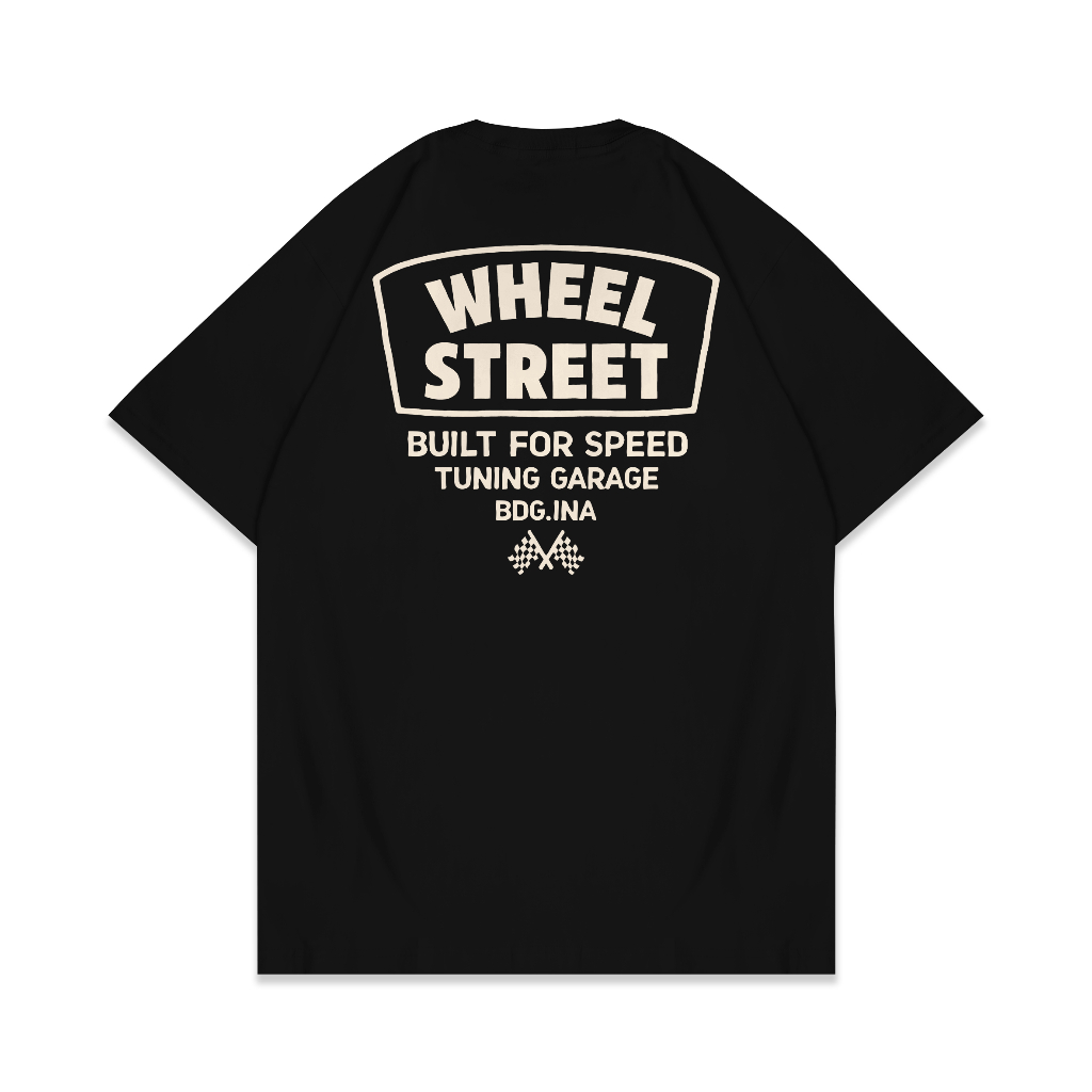 Wheelstreet - เสื้อยืด - Tuning Garage - สีดํา