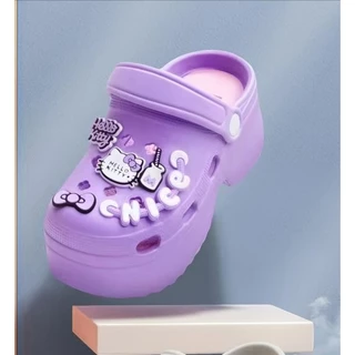 ล่าสุดรองเท้าแตะยางเจลลี่เด็กผู้หญิง อุดตัน รองเท้าแตะ สูง 6 ซม. 26005